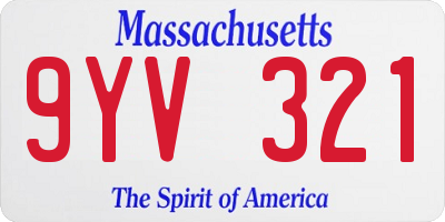 MA license plate 9YV321