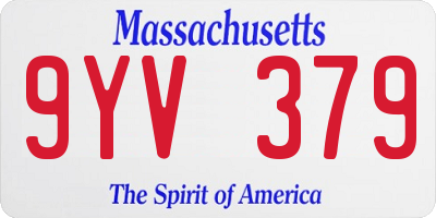 MA license plate 9YV379