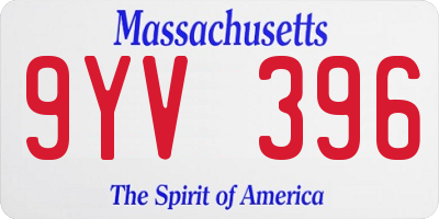 MA license plate 9YV396