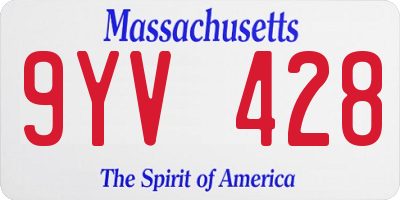 MA license plate 9YV428