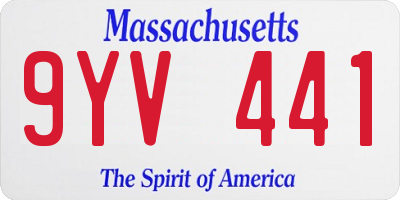 MA license plate 9YV441