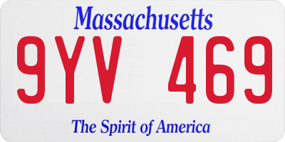 MA license plate 9YV469