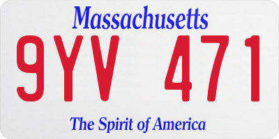 MA license plate 9YV471