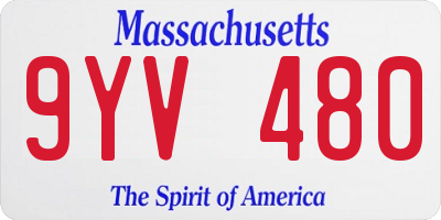 MA license plate 9YV480