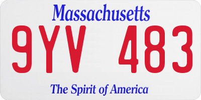 MA license plate 9YV483