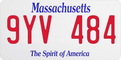 MA license plate 9YV484