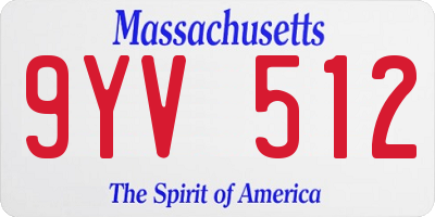 MA license plate 9YV512
