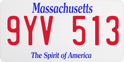 MA license plate 9YV513