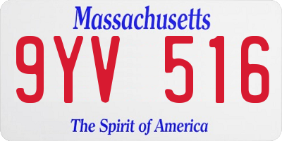 MA license plate 9YV516
