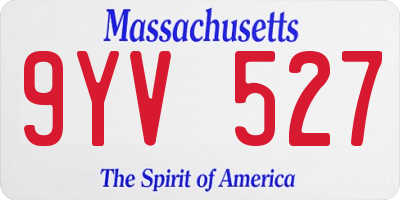 MA license plate 9YV527