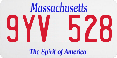 MA license plate 9YV528