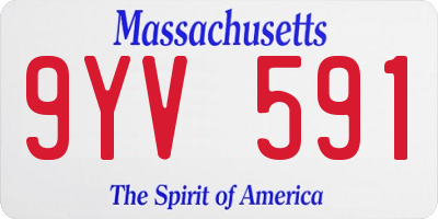 MA license plate 9YV591