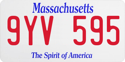 MA license plate 9YV595
