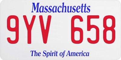MA license plate 9YV658