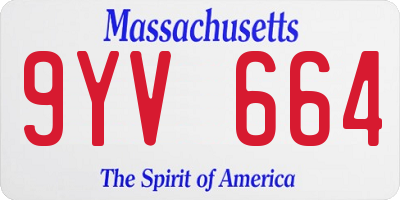 MA license plate 9YV664