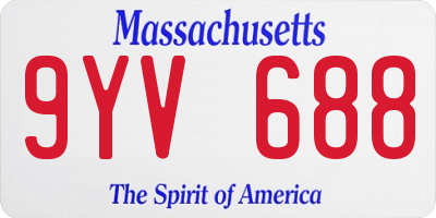MA license plate 9YV688