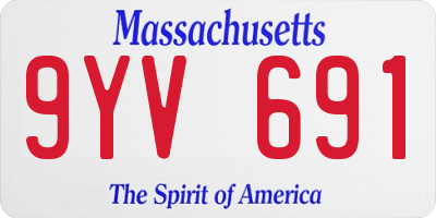 MA license plate 9YV691