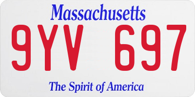 MA license plate 9YV697