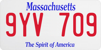 MA license plate 9YV709