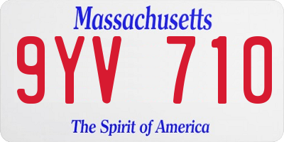 MA license plate 9YV710