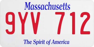 MA license plate 9YV712