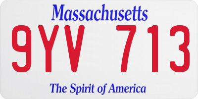 MA license plate 9YV713