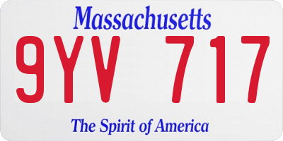 MA license plate 9YV717