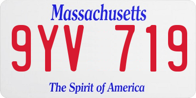 MA license plate 9YV719