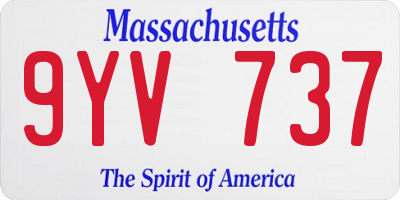 MA license plate 9YV737