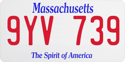 MA license plate 9YV739