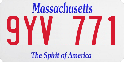 MA license plate 9YV771