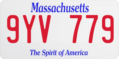 MA license plate 9YV779