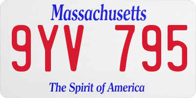 MA license plate 9YV795