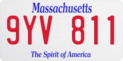 MA license plate 9YV811