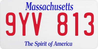 MA license plate 9YV813