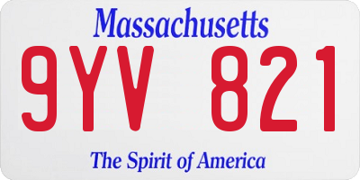 MA license plate 9YV821