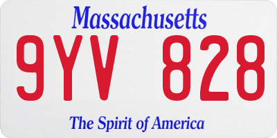 MA license plate 9YV828