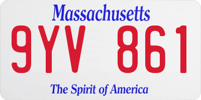 MA license plate 9YV861