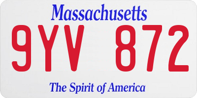 MA license plate 9YV872