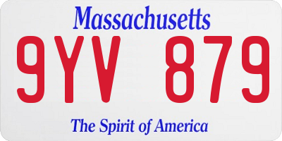MA license plate 9YV879
