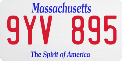 MA license plate 9YV895