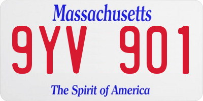 MA license plate 9YV901