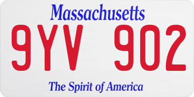 MA license plate 9YV902