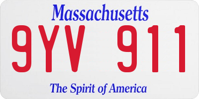 MA license plate 9YV911