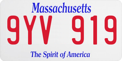 MA license plate 9YV919
