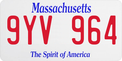 MA license plate 9YV964