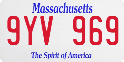 MA license plate 9YV969