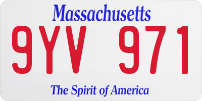 MA license plate 9YV971