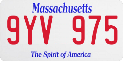 MA license plate 9YV975