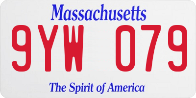 MA license plate 9YW079